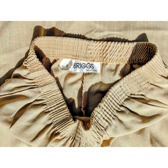 Vintage 1980's Briggs Petite Sz 2 Desert Tan Linen Jacket Pants 2-Pc Suit EUC - Picture 8 of 8